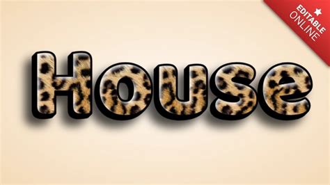 House Leopard D Text Effect Generator