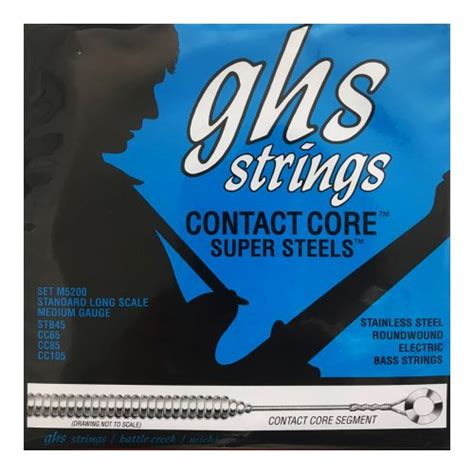 Ghs M5200 Contact Core™ Super Steels™ Medium 045 105 Bass Electric 4 String