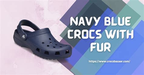 navy blue crocs with fur - CROCS BAZAAR