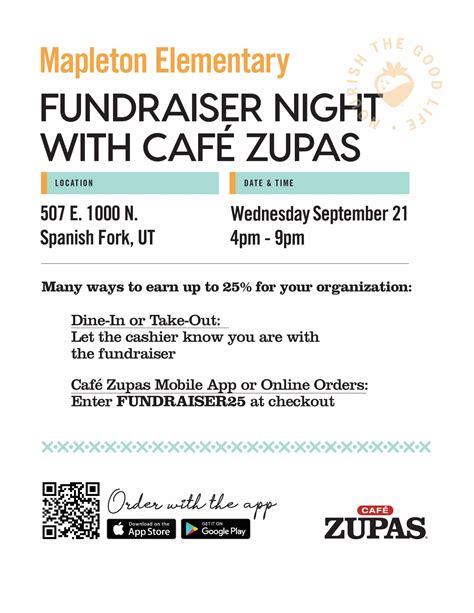 Mapleton Elementary Cafe Zupa’s Night – Mapleton Elementary PTA