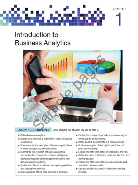 Sample Pages Introduction To Business Analytics Pdf Analytics Business Intelligence