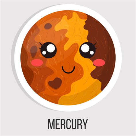 Funny Mercury Planet Cartoon Illustration Illustrations Royalty Free