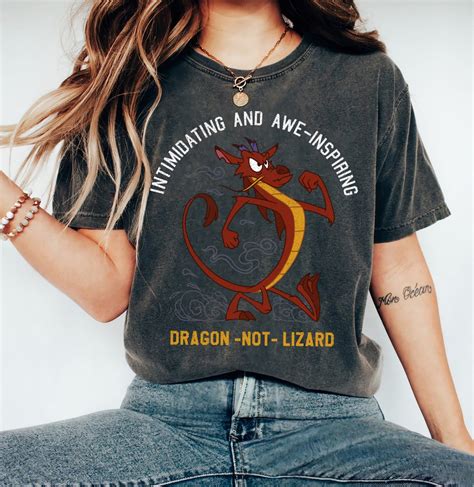 Disney Mulan Mushu Dragon Not Lizard Portrait Shirt Disneyland Shirt