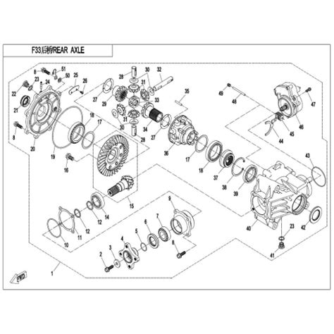 44 Furca Cuplare Grup Diferential Spate CF Moto CForce 450 520