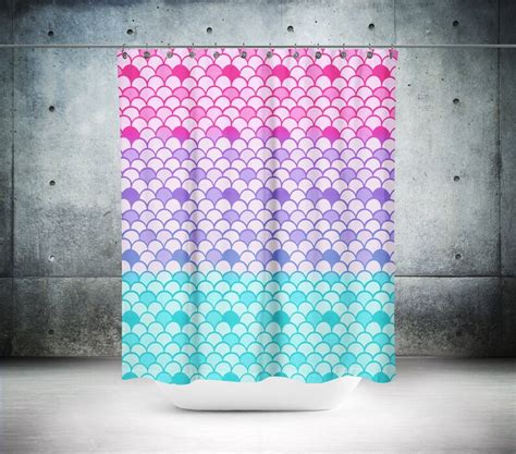 Mermaid Scales Shower Curtain Optional Bath Mat Bathroom Set Etsy