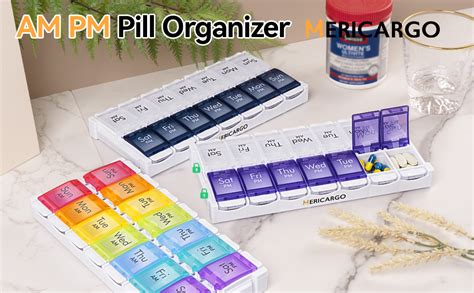 Amazon Mericargo Weekly Pill Organizer Times A Day Easy Fill