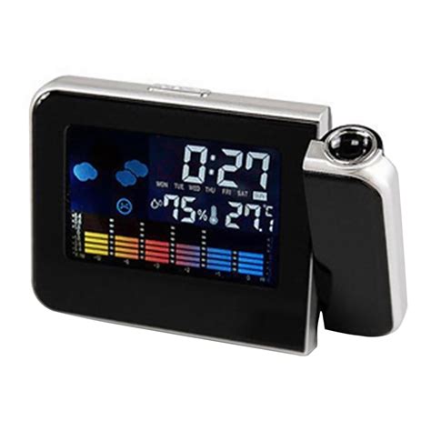 Smart Digital Projection Clock Time Alarm Clock Weather Station Projector - Walmart.com