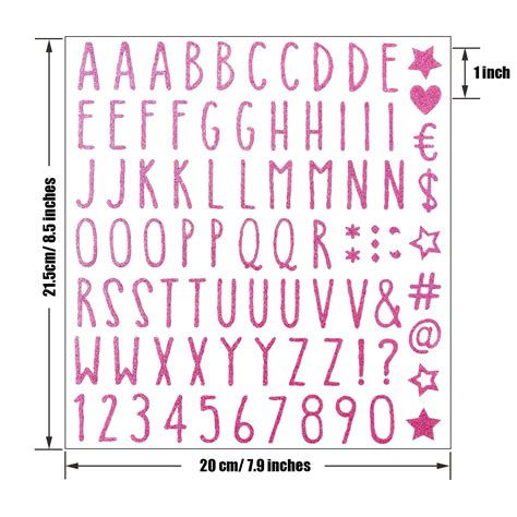 Snapklik Waynoda Glitter Alphabet Letter Stickers 800 Pieces 10