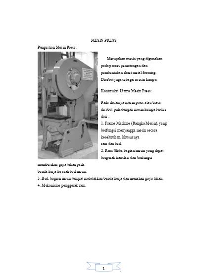 Detail Gambar Proses Bending Pada Mesin Press Koleksi Nomer 17