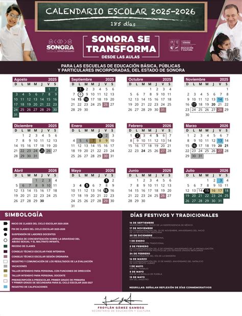 Calendario Escolar Sonora 2019 2020 9