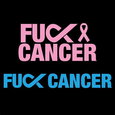 Fuck Cancer Awareness Ribbon Huge Vector Set Svg Png Ai Png