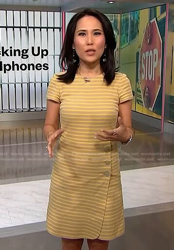 Wornontv Vickys Yellow Striped Dress On Nbc News Daily Vicky Nguyen Clothes And Wardrobe