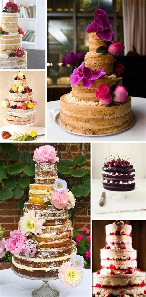 Schöne naked cakes für Hochzeit