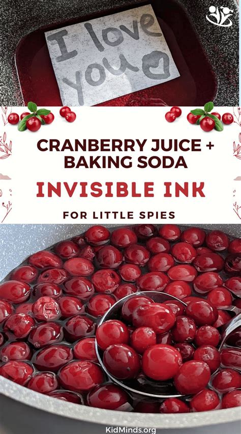 Cranberry Juice + Baking Soda = Magic Invisible Ink for Spies ...