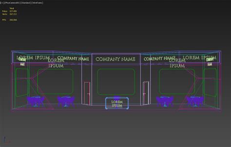 D Booth Exhibition Stand Stall X M Height Cm Side Open Model