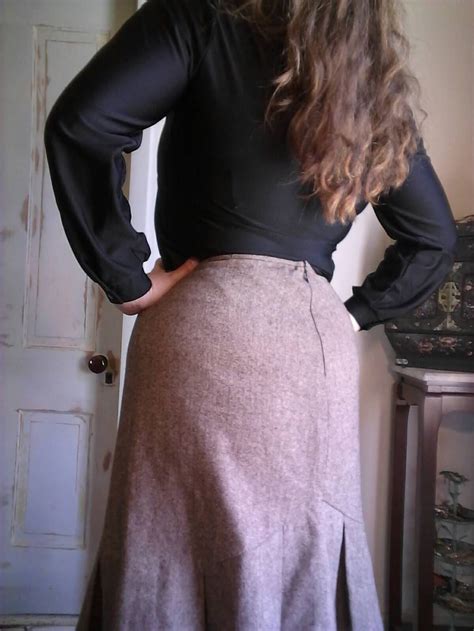 Vintage Wool High Low Pleated Grey Skirt Pleated Skirt Etsy