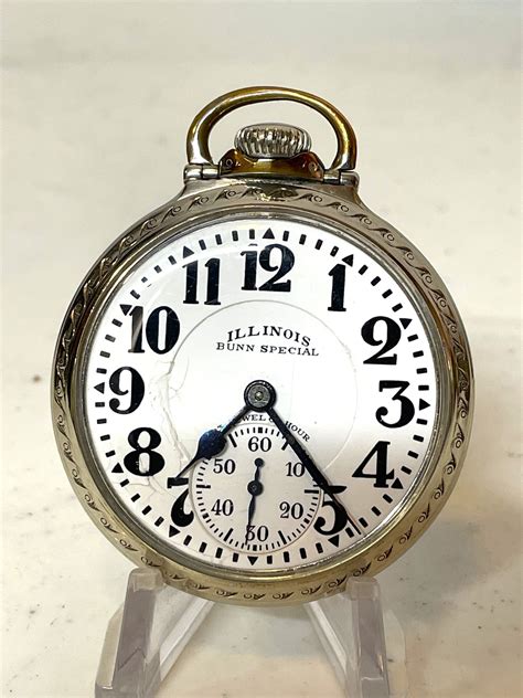 Illinois Bunn Special 23 Jewel 60 Hour Railroad Pocket Watch 4 4 Time