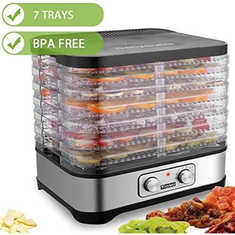 Food Dehydrator Dehydrators Machine Jerky With 7 Trays Knob Button