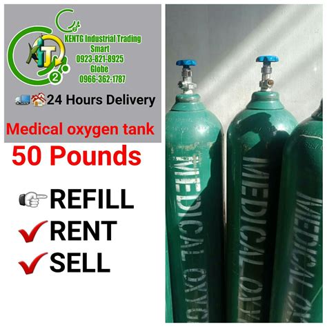 50 Pounds Medical oxygen tank Refill, Beauty & Personal Care ...