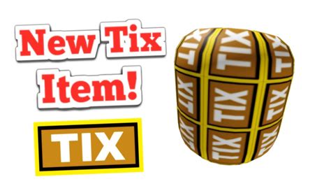 New Tix Item On Roblox Youtube