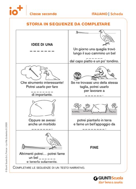 Storia In Sequenze Da Completare Giunti Scuola