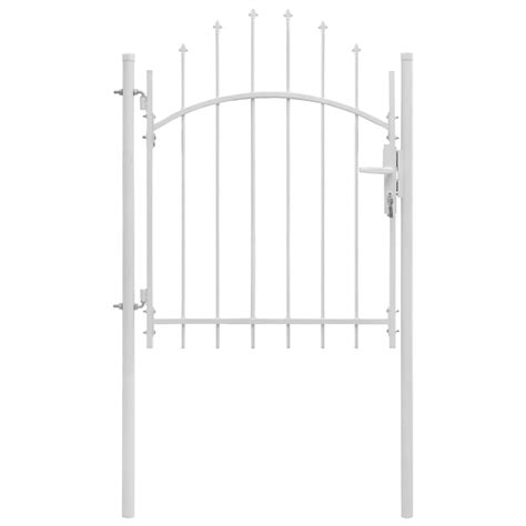 Berkfield Garden Gate Steel 1x1 75 M White Diy At Bandq