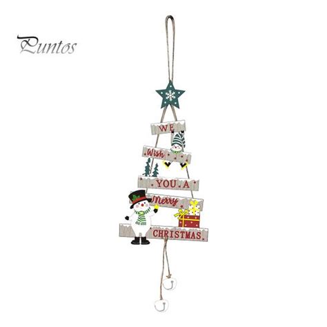 Cheap Christmas Pendant Durable Reusable Wooden Christmas Tree Hanging Ornament For Festive Home