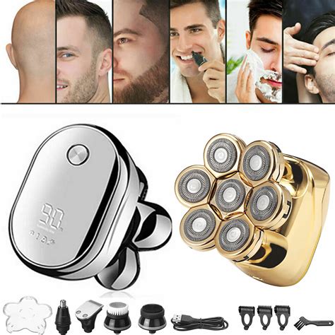 Ecrmn 6 In 1 Multifunctional Shaver Grooming Kit 8D Flaoting Heads