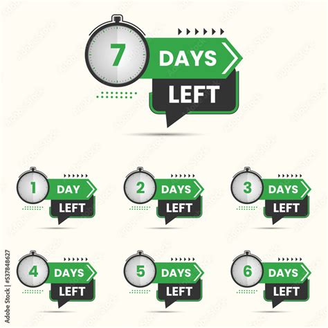 number of days left banner design with countdown timer Stock Vector ...