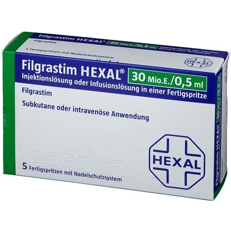 Filgrastim HEXAL 30 Mio E 0 5 Ml 5 St Shop Apotheke