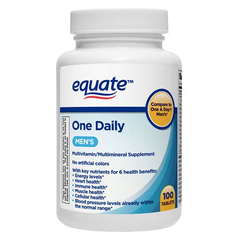 Equate One Daily Mens Multivitamin Multimineral Supplement Tablets