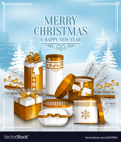 Merry christmas card Royalty Free Vector Image