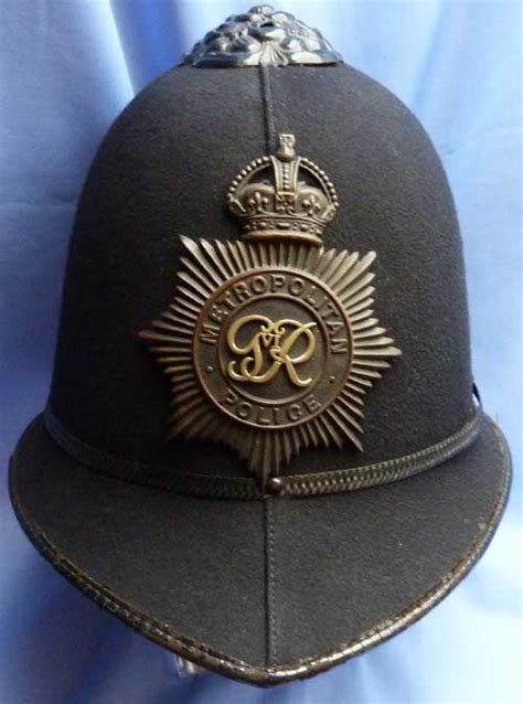 Original C1940s British Metropolitan Policemans Helmet