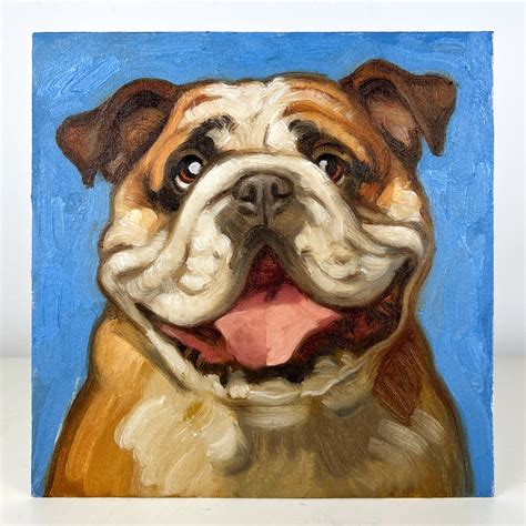 Bulldog Painting - Etsy