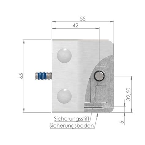 Glasklemme Modell Mit Abz Anschluss F R Mm Rohr