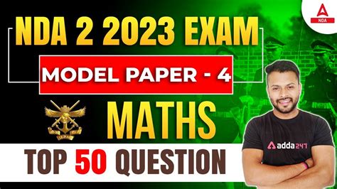 NDA Maths Model Paper 4 NDA Maths Paper Solution 2023 Math By Rahul