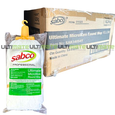 Sabco Microfibre Mop Head Yellow Ultimate Cleaning Products