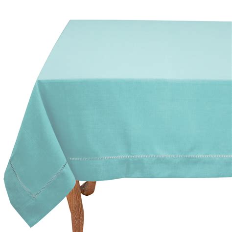 Fennco Styles Classic Hemstitched Border Solid Color Daily Use Table