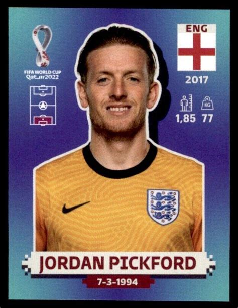 Panini World Cup 2022 Qatar Sticker Jordan Pickford England No ENG3