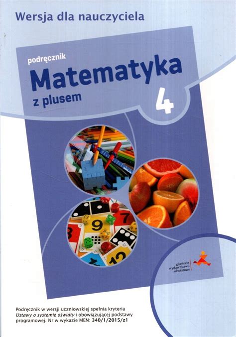 Matematyka Z Plusem 4 Wersja Dla Nauczyciela 10680541074 Oficjalne