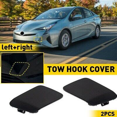 For 2016 2017 Toyota Prius Left Right Front Bumper Tow Hook Eye Cap