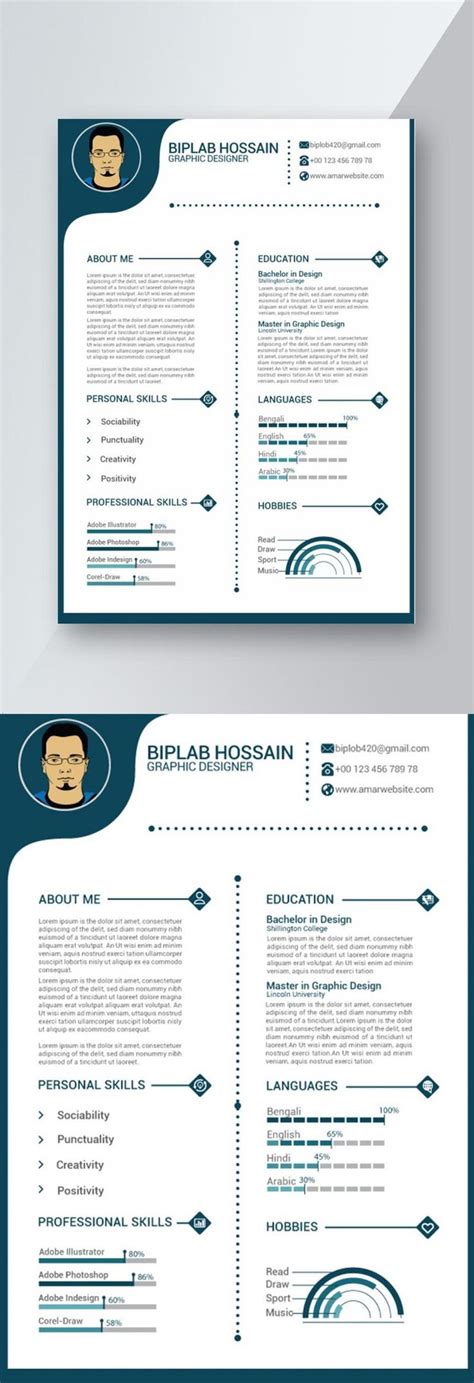 The Professional Resume Template Is Ready To Be Used For Any Job