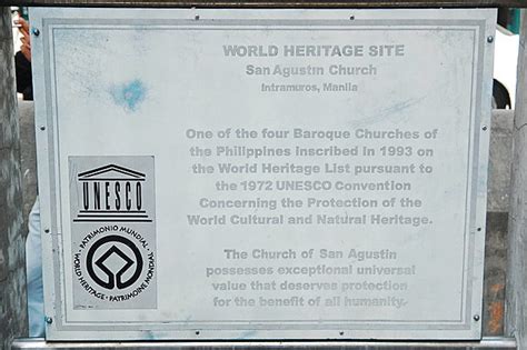 Marker Of San Agustin Church In Intramuros Manila Philippines Photo