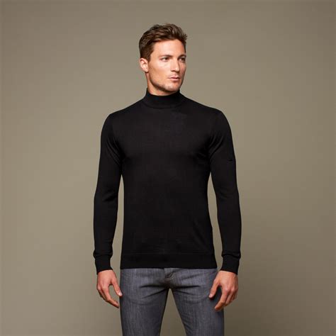 Cashmere Mock Turtleneck // Black (S) - Silk and Cashmere - Touch of Modern