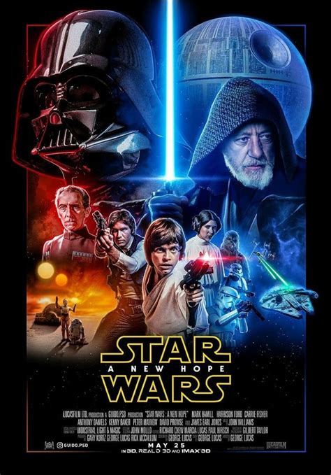 The Poster For Star Wars Which Features Characters From Various Films