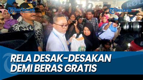 DESAK DESAKAN DEMI BERAS GRATIS Operasi Pasar Murah Di Kota Madiun