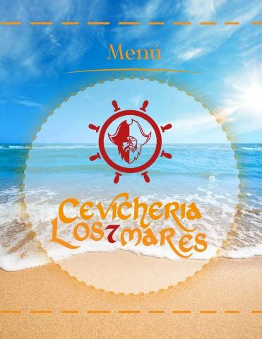 menú Cevichería los 7 mares