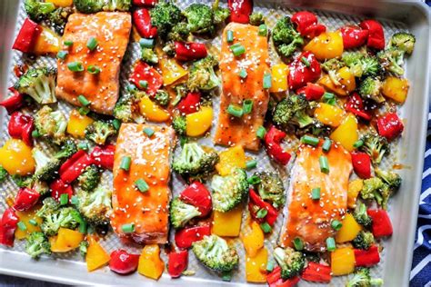 Sheet Pan Teriyaki Salmon And Veggies Fab Everyday