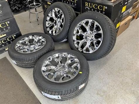 20 Chrome Snowflake Wheels Rims Ht Tires Chevy Gmc Yukon Silverado 1500 Denali Ebay