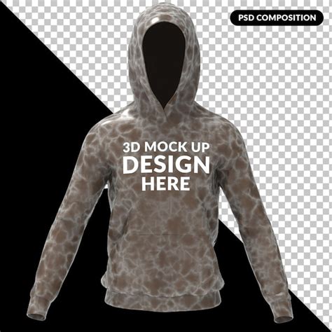 Maqueta De Sudadera Con Capucha Aislada Vista Frontal Premium Psd